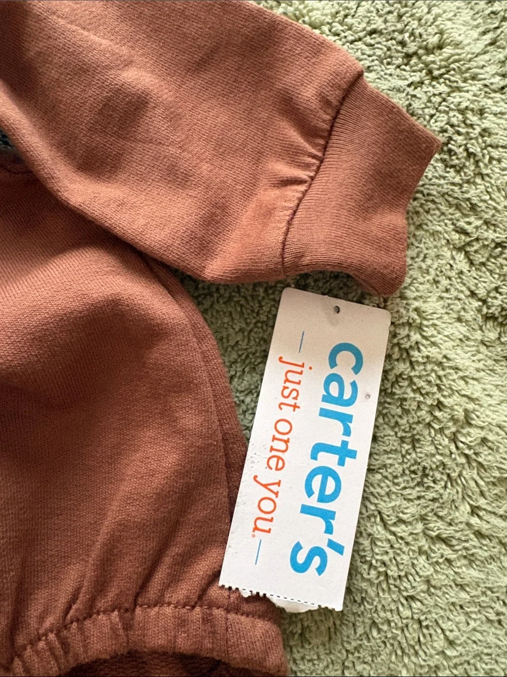 NWT Carters Rust Football Graphic Long-Sleeve Baby One-Piece 3month